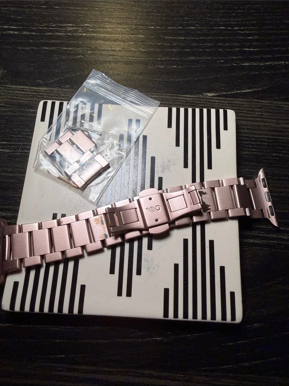 Rose Gold Metal Watch Band Link Bracelet